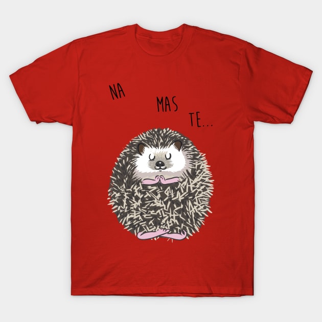 Namaste hedgehog T-Shirt by huebucket